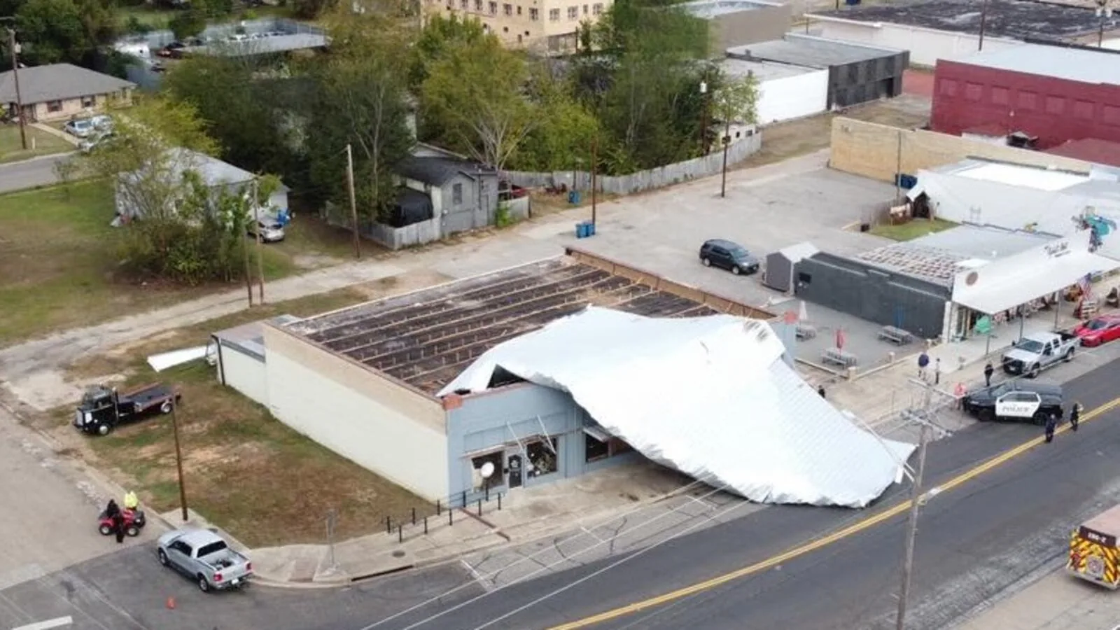 Storm damaged commercial roof in Rock Hill, SC